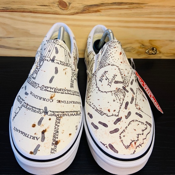 Vans X Harry Potter Mauraders Map Classic Slip On - Picture 6 of 8